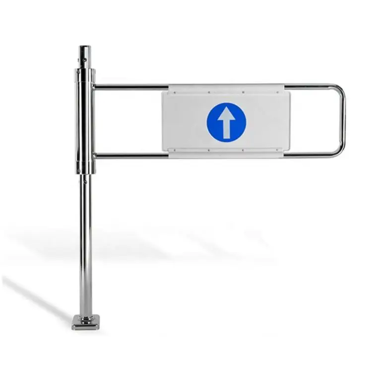 Factory Direct Supply Supermarket One-way Entrance Supermarket Manual Control Barrier Metal Swing Gate