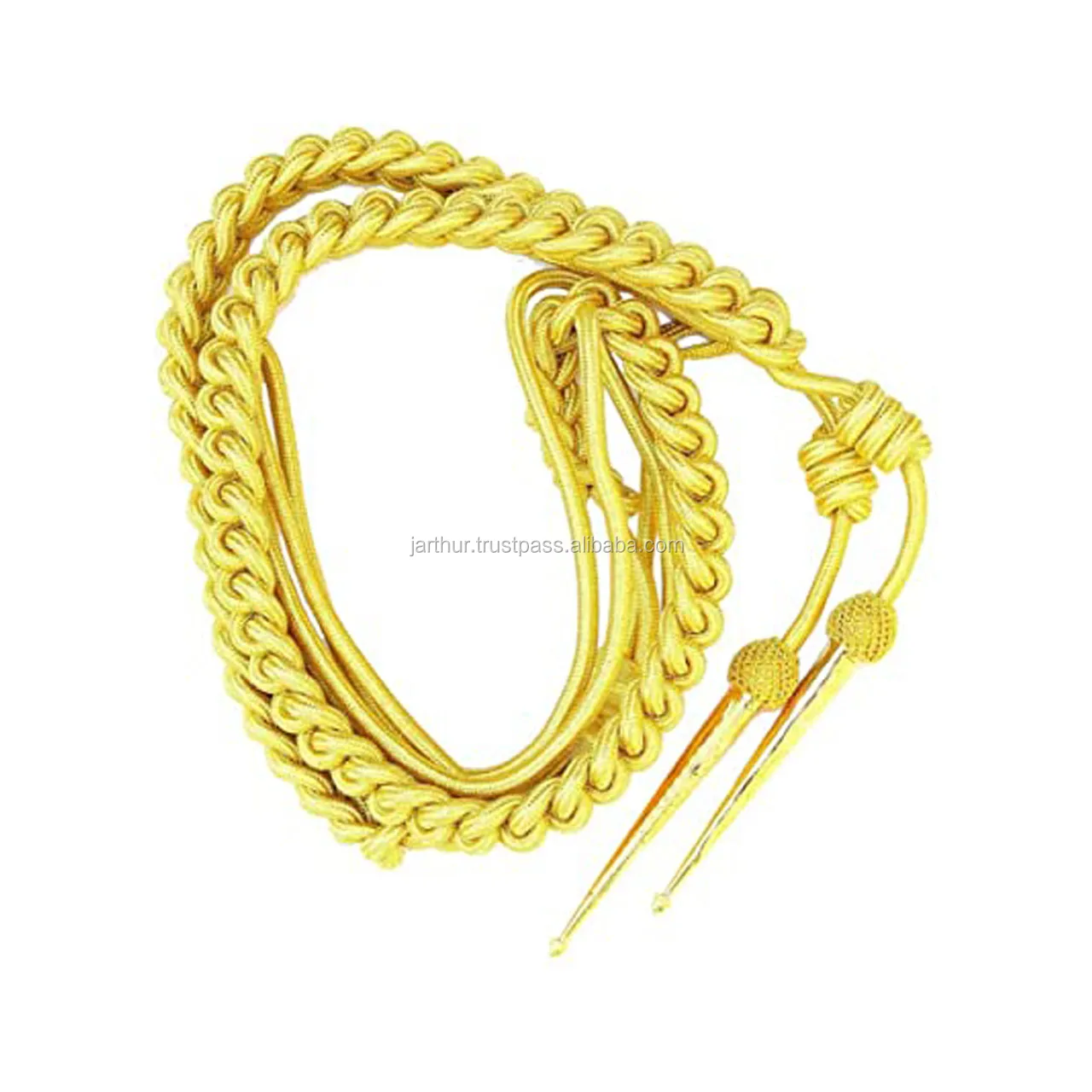 Офицерская Униформа Aiguillette Золотая майларовая шнурок серебряные кепки