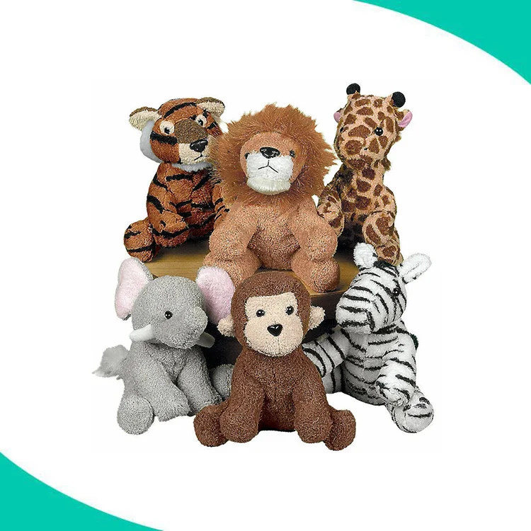 25 cm jungle series animal elephant ,lion,tiger,giraffe,monkey,orangutan plush toy soft doll baby toys gift