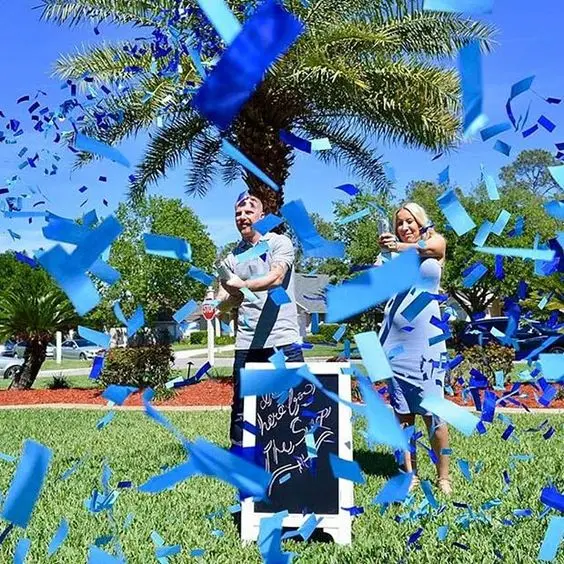 Event And Party Wholesale Gender Reveal Cannon Popper Launcher Baby Confetti