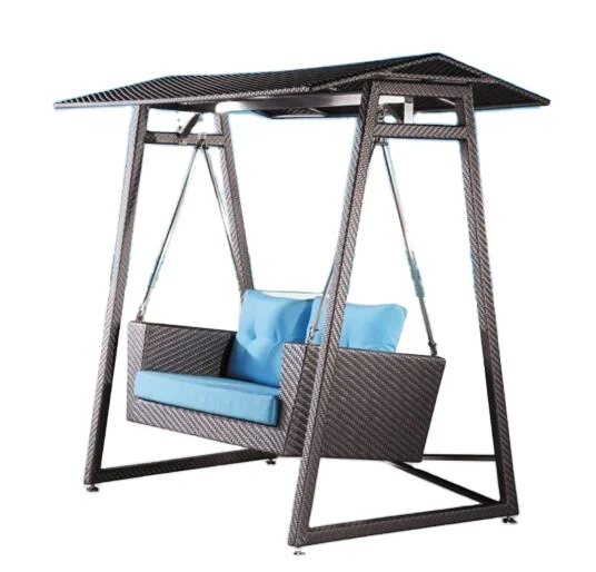 Light weight Outdoor rattan swing chair benches garden patio swing chair and benches
