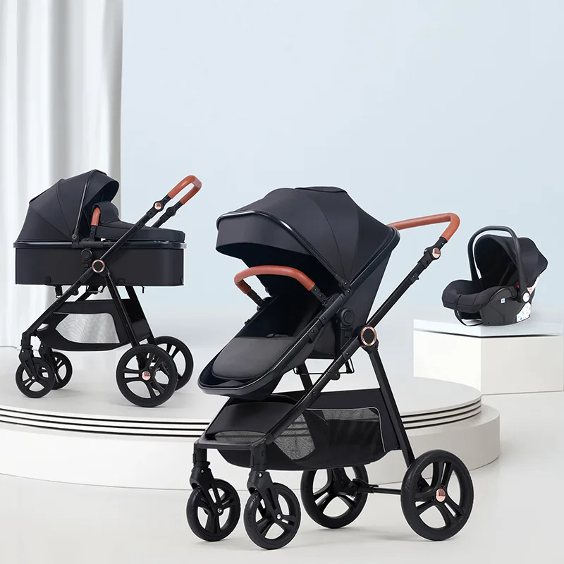 Portable Baby Carriage 2 In 1 Folding Baby Prams Aluminum Frame Foldable Baby Carriage For Travel