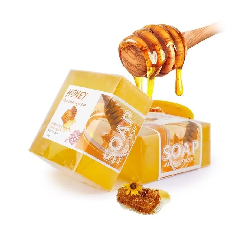 Wholesale Private Label 100 G Honey Whitening Handmade Soap Honey Essential Oil Deep Clean Soap For Refreshing Degreasing Soap