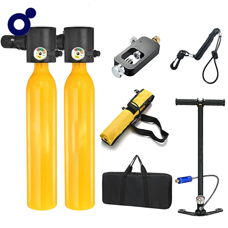 
3000PSI/200bar/20Mpa reinflatable mini diving oxygen cylinder tank with hand pump suit 