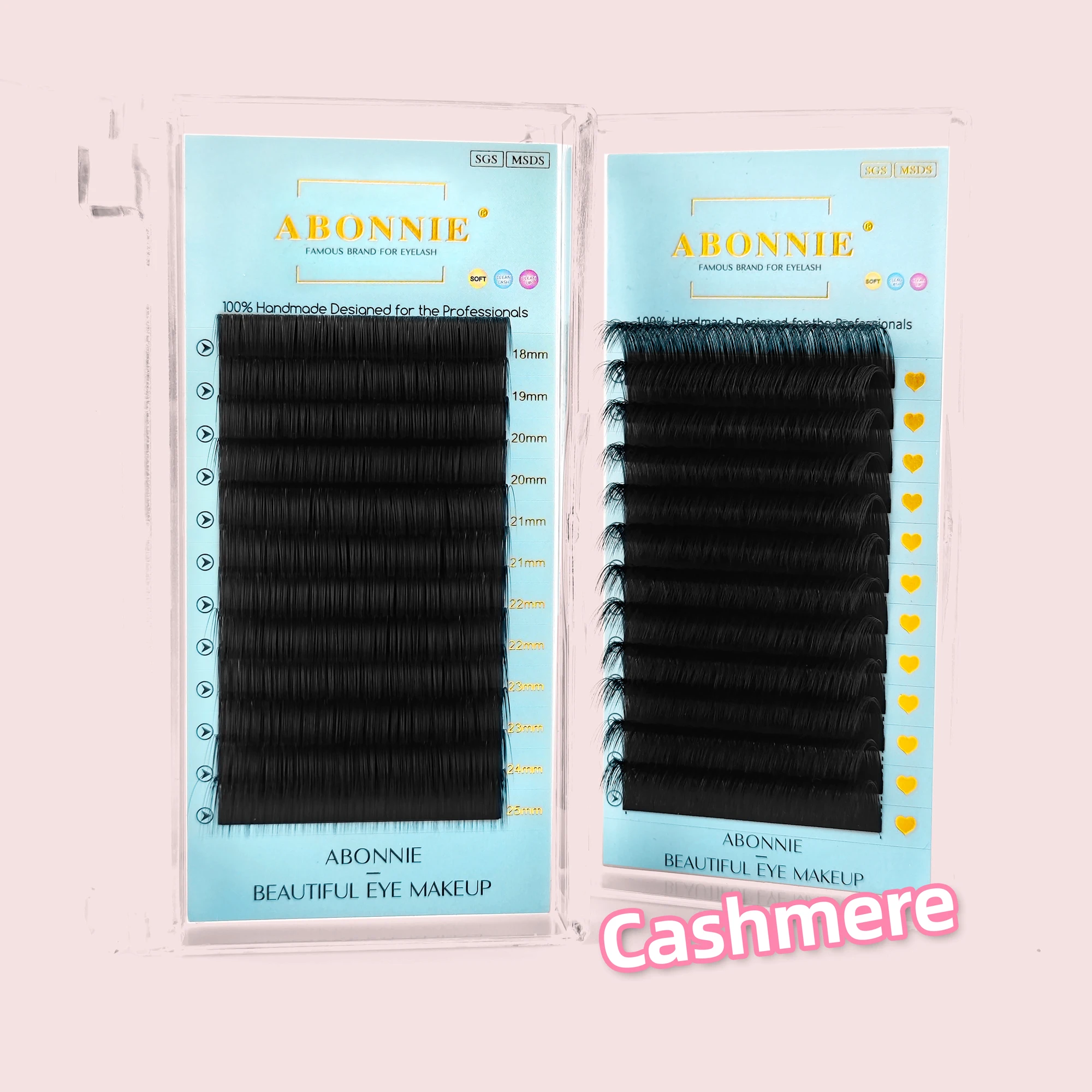 Abonnie Korean Pbt Material Individual Eyelash Extension Matte Black Private Label Custom Packaging Eyelash Extension