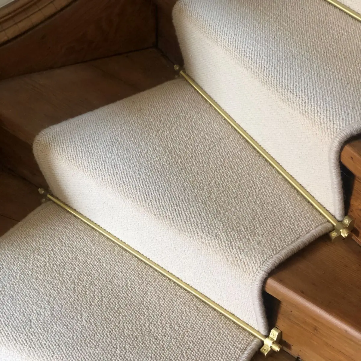 Doorshine Easy installation DIY Solid Brass Knurled Stair Rods Customized made lever copper bars for fixed carpet