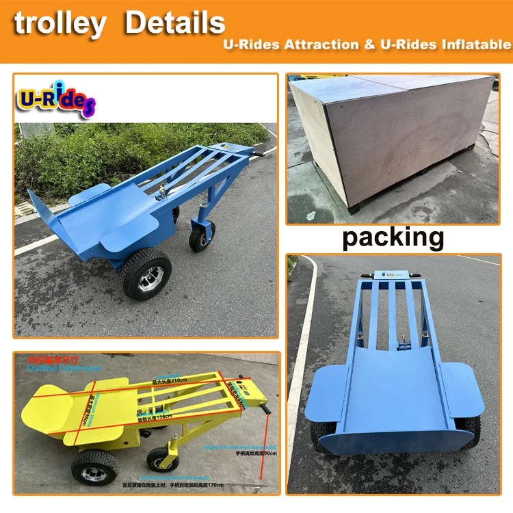 Commercial 1000kg load electric  dolly  easy move car trailer hand pallet truck for moving inflatable goods