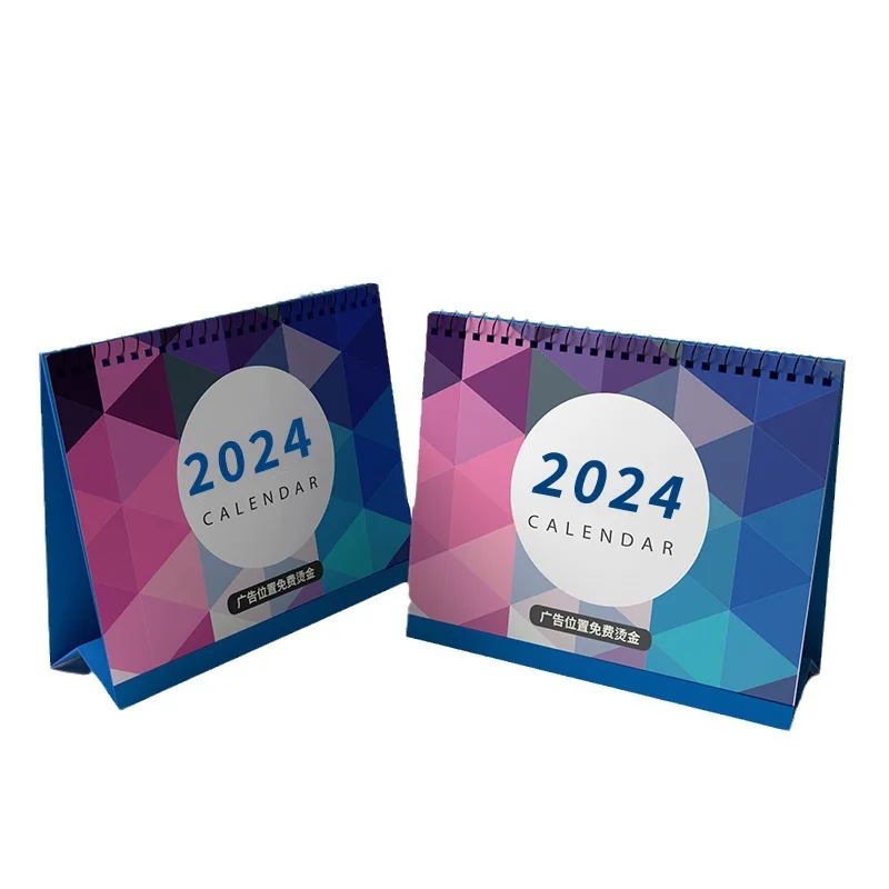 Free Sample Wholesale Custom Small Size Spiral Binding Aluminum Calendars Folding Perpetual Desk Calendars For Promotion Gift