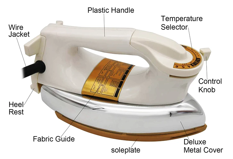 Golden Soleplate National Automatic Electric Iron Box Dry Iron Heavy Iron