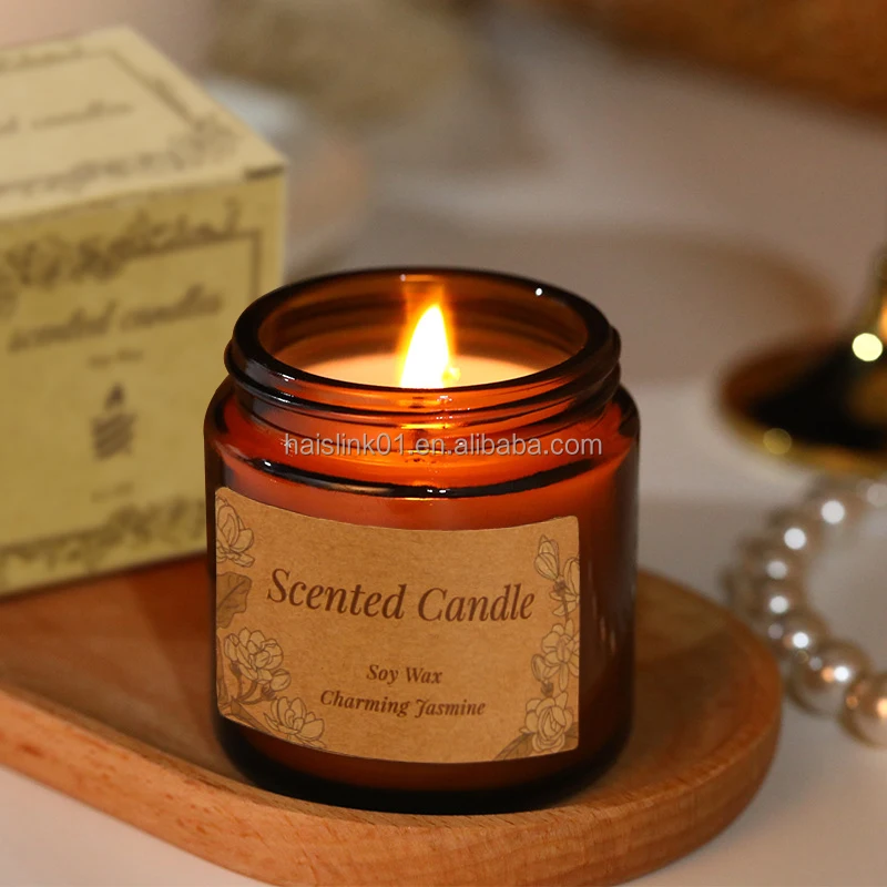 Wholesale Buy Scented Candles Luxury Glass Candle Jars Soy Wax With aluminum Lid