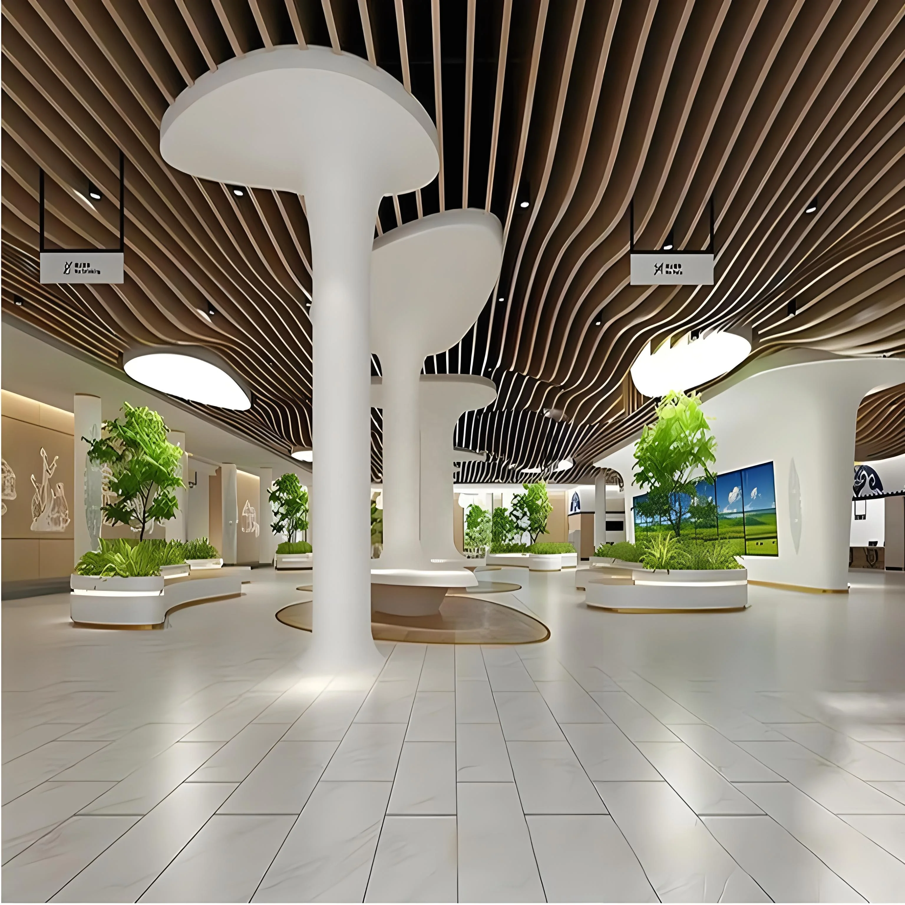 Decorative False Aluminum U Shape Baffle Ceiling for Wall, Garage, Corridor, Hall, Shop, Showroom, Airport