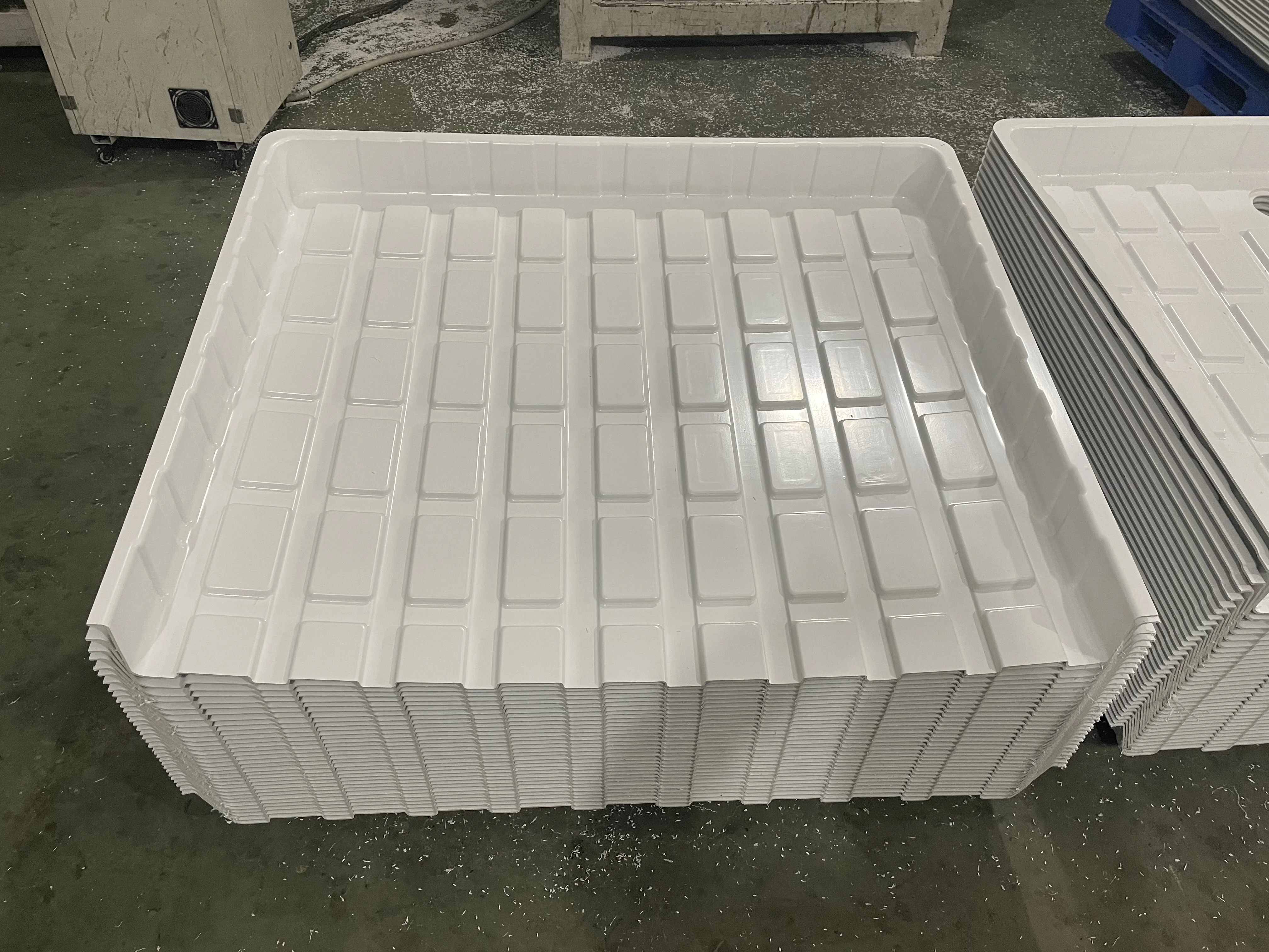 4x6 4x8  White Trays Ebb&Flow Hydroponics Plastic Grow Trays For Greenhouse
