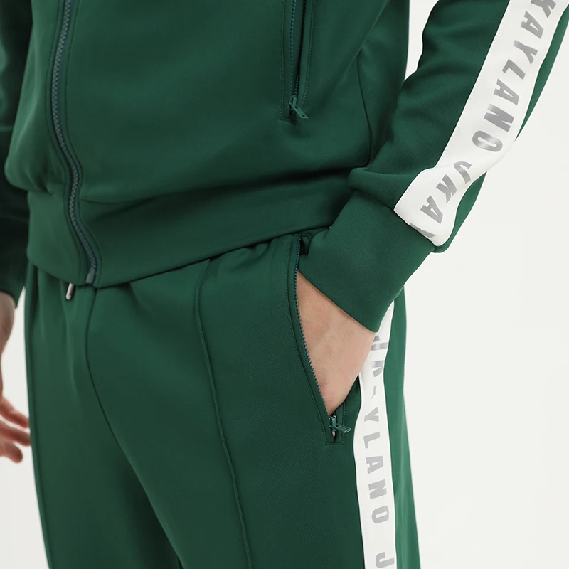 custom Logo Full Zip Up men 95% polyester/5% spandex tech Sportswear jogger sweatsuits mens tracksuit