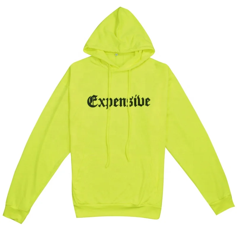 2019 hot selling Letter print plus long fluorescent color sweater  girls neon long hoodie