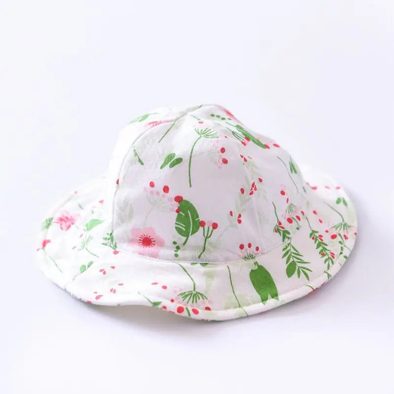 Spring And Summer   Outdoor Cute Sunscreen Sun Hat Horn Flower Fisherman Hat For Kids Children