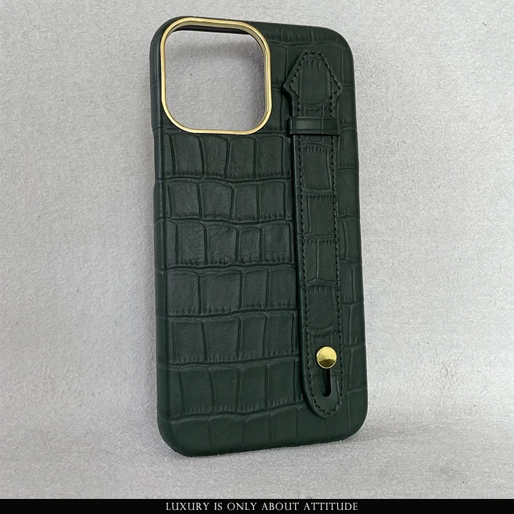 Wholesale high quality embossed crocodile leather case cover for iphone 13promax