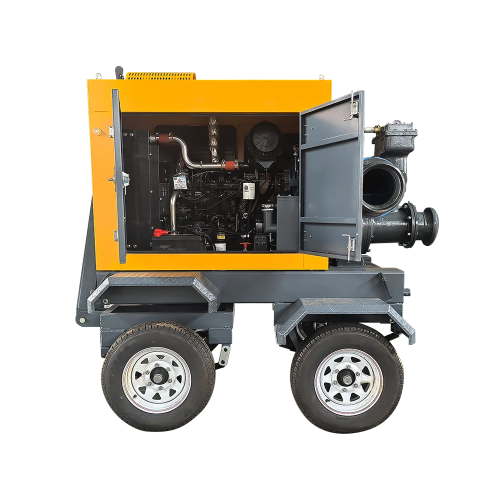 Intelligent diesel engine flood prevention pump with flexible driving and simple operation