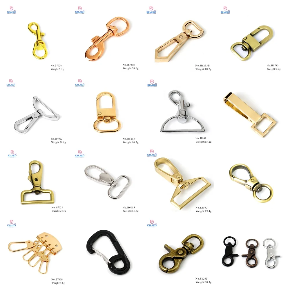 Metal Square Snap Hook For Handbags Top Sell D Ring Swivel Bags Snap Hook Strap Clasp