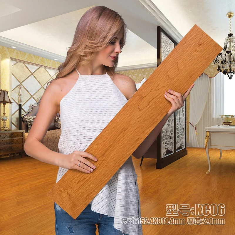 Wholesale factory plank Pvc floor Plastic luxury floor tiles self adhesive sheet flooring