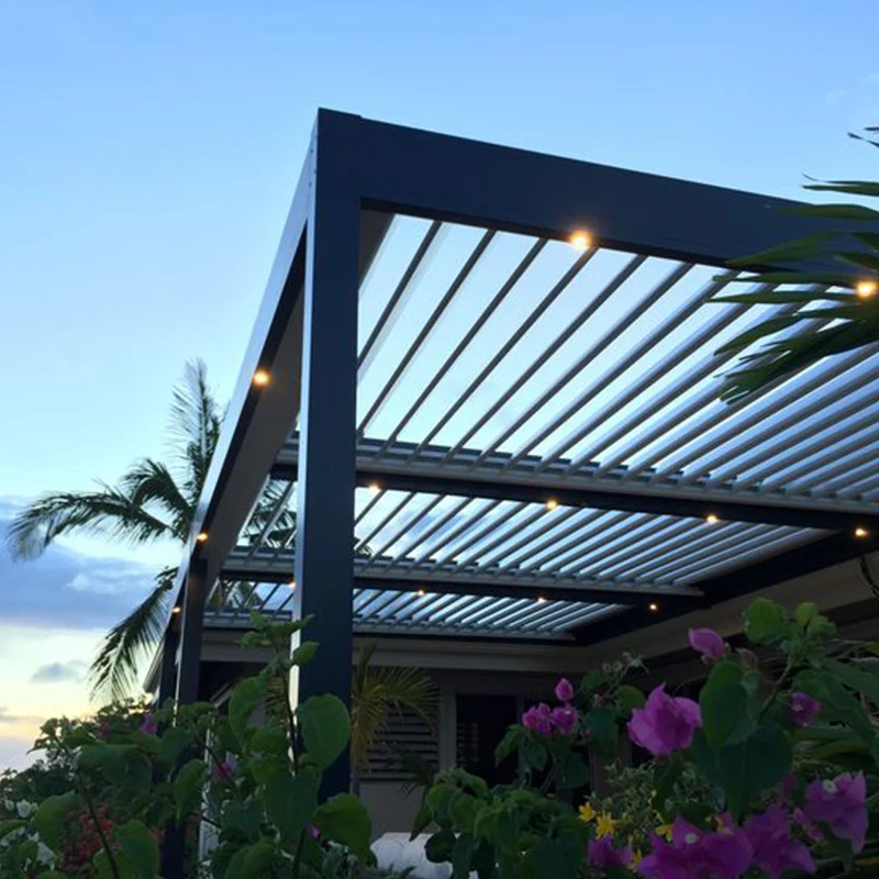 Easy Assembly Luxury Modern Outdoor Pergola Aluminium Waterproof Louver Roof Metal Garden Pergola