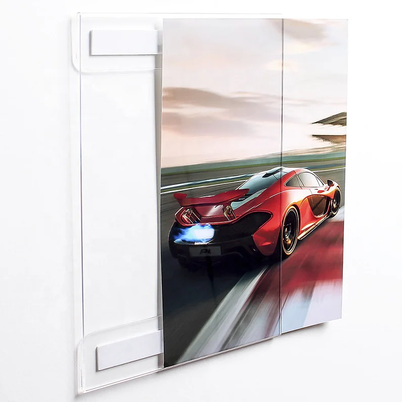 8.5x11 Clear Acrylic Wall Mount Poster Display Sign Holder