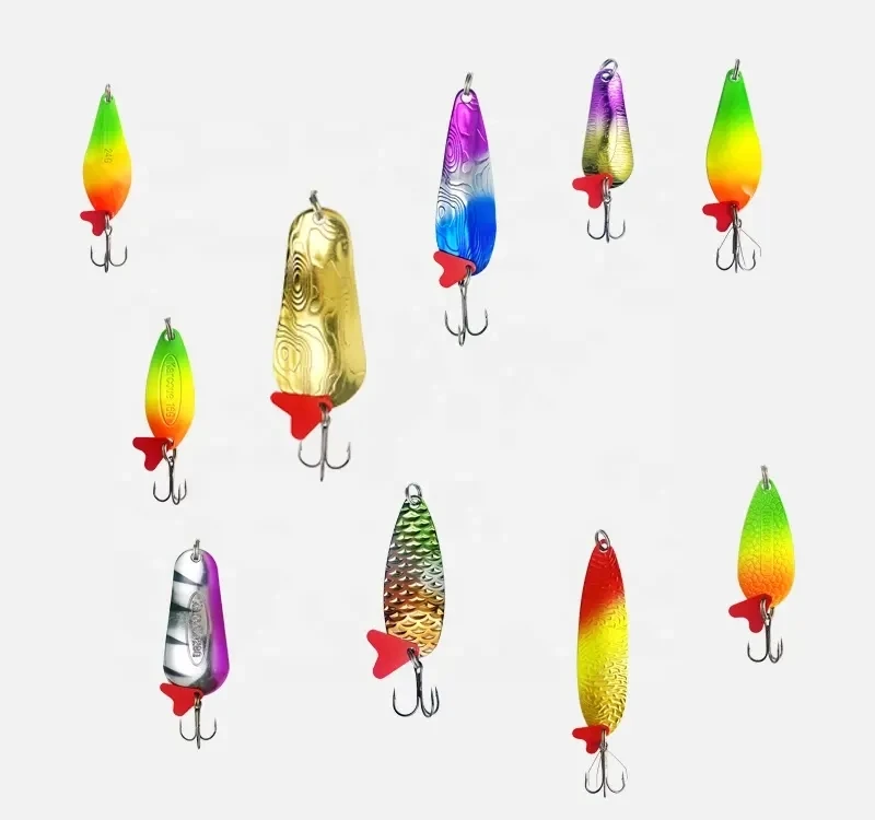 long cast metal glitter 16g-32g red heart piece three hook glitter bait wholesale