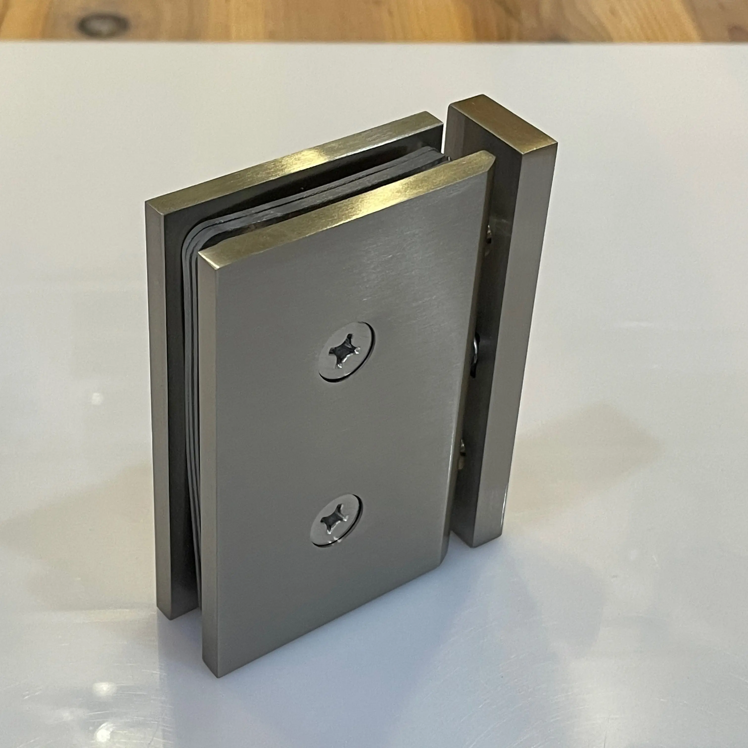 Glass To Wall 360 Degree Shower Door Hinges Brush Brass closer floor hinge for 8 to 12mm glass