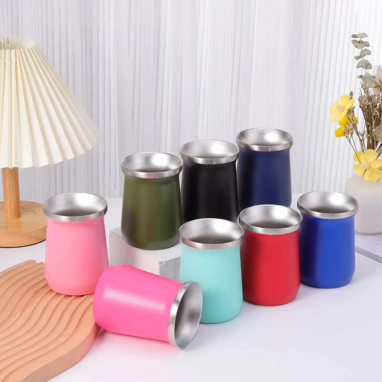 Double wall cup gourd tea combination coffee water combination cup mini portable