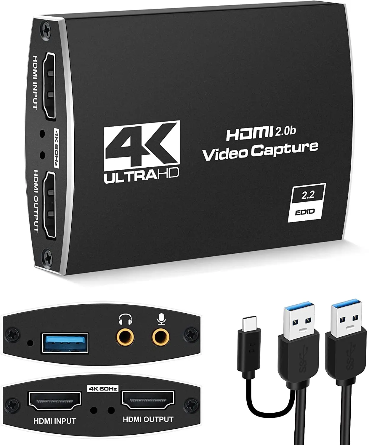 New USB3.0 Recorder Grabber To Usb Video Capture Device For OBS Capturing Video Capture Card 4K