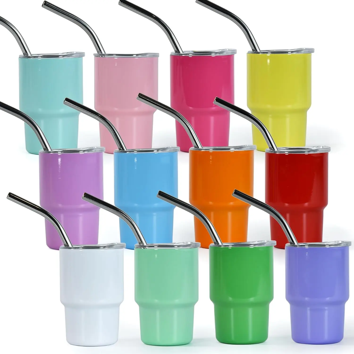 Real factory wholesale Double Wall Mini Tumbler 304 Stainless Steel Vacuum Tumbler 2oz Sublimation With Lids And Straws