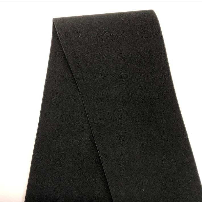10cm wide black  soft Nylon  latex elastic band for  Belt