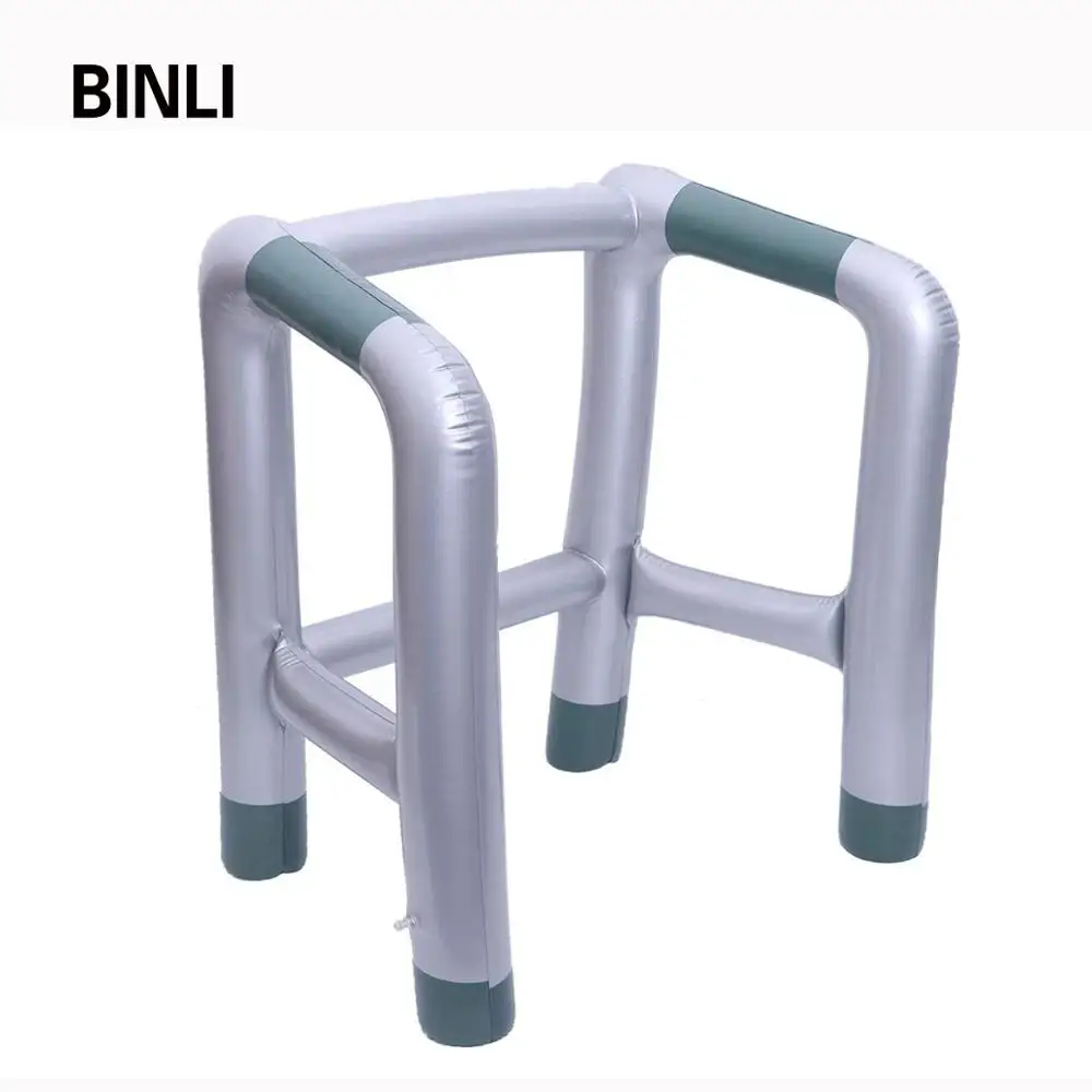 Silver color Inflatable Zimmer Frame Blow Up Novelty Dress Up Prop Accessory
