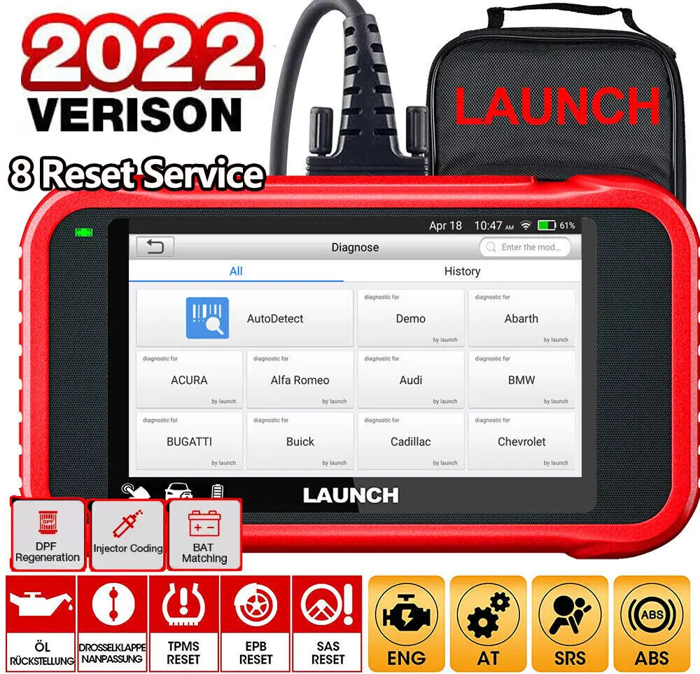 LAUNCH X431 CRP129E OBD 2 Scanner ENG/AT/ABS/SRS Multi-language Free Update Auto Diagnostic Tools CRP129E