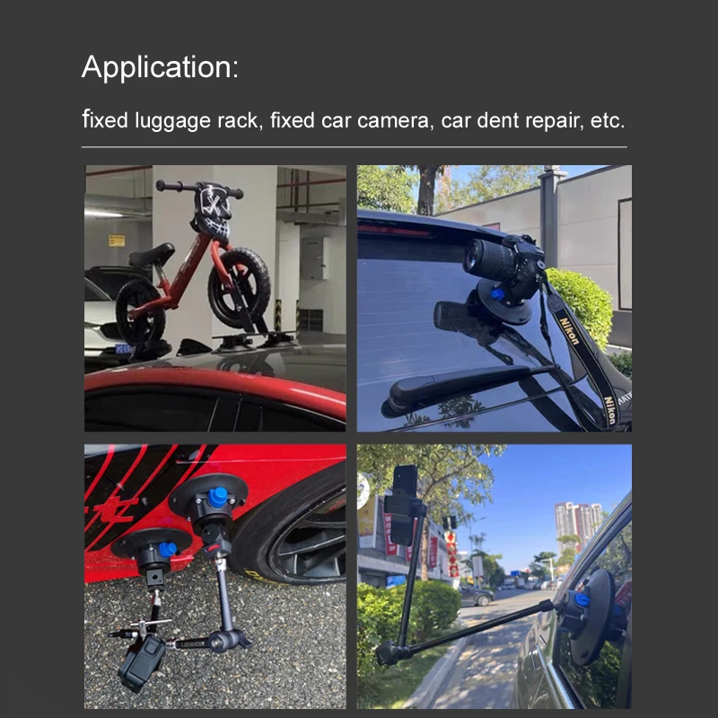 6 inch Suction Cup Pump Active Vacuum Lifter For Flat Curved Surface Car Dent Repair Fixed Luggage Rack Fixed Car Camera