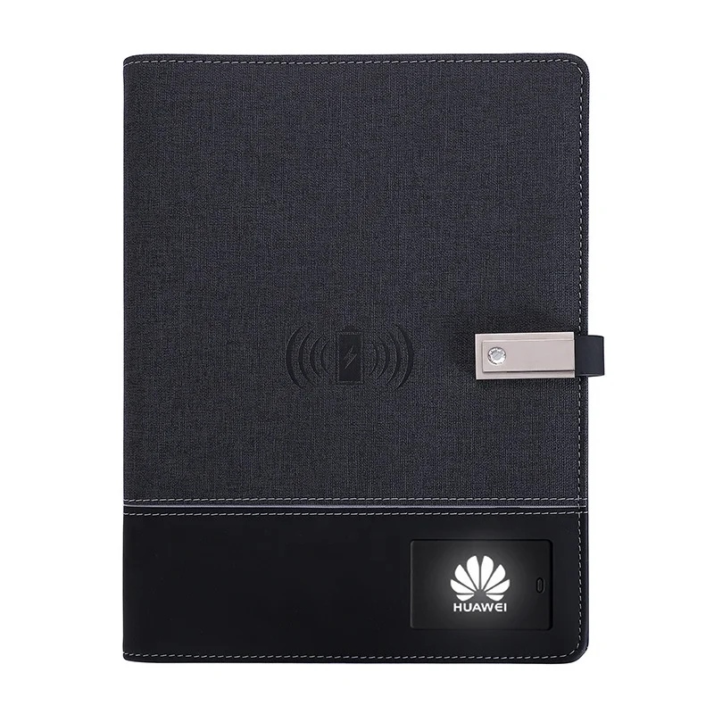 Custom Leather 8000mah 16gb Usb Powerbank Notebook Gift Leather Planner A5 Diary Leather Journal Custom Color 100