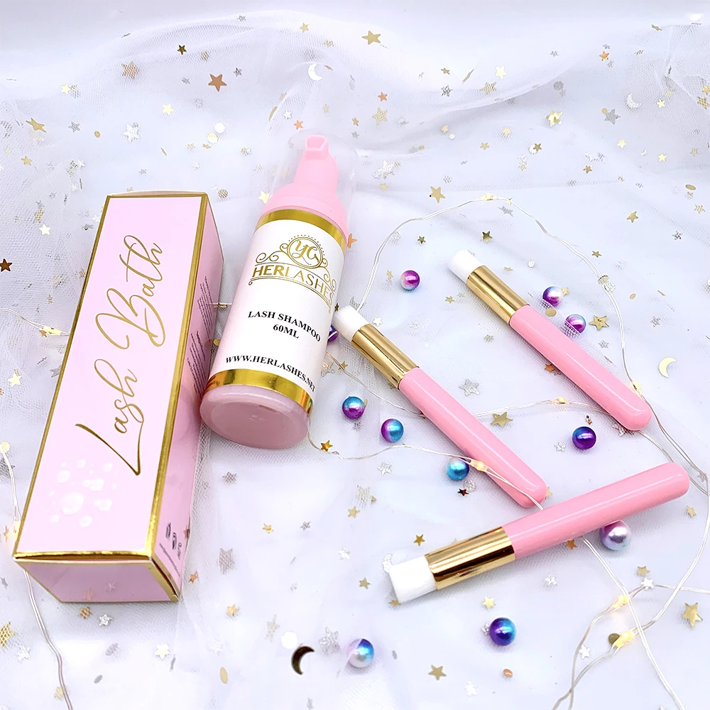 2021 New Fashion Luxury Custom Eyelash Shampoo Cleanser Private Label Bulk Lash foam Shampoo With Label