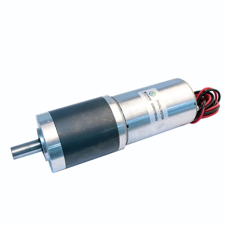 High torque big size diameter 57mm planetary gearbox with 12v 24v length 95mm coaxial pmdc motor for concrete mixer
