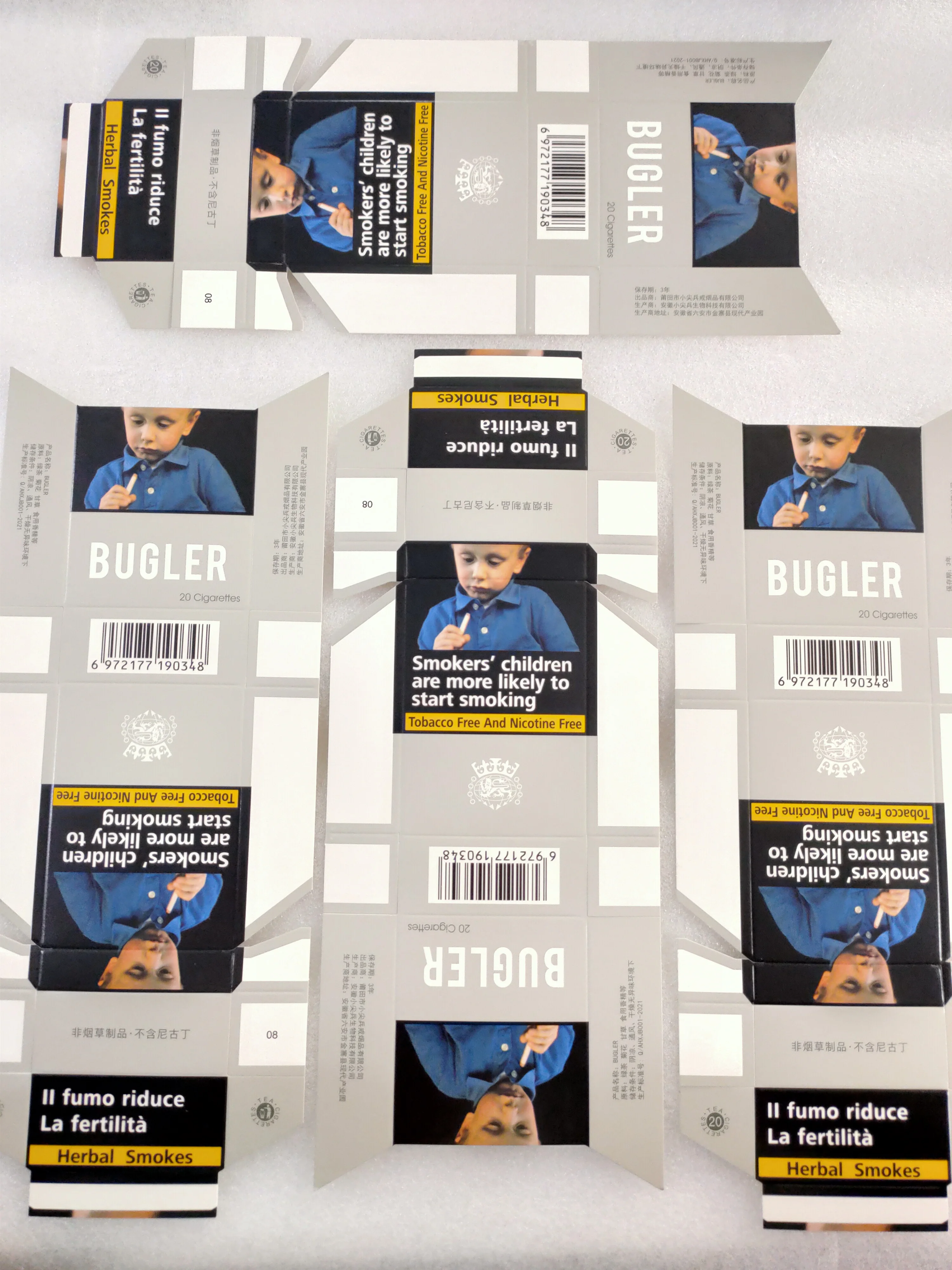 Offset Printing Cigarette Cardboard Packets Cases Packaging Coated Paper Use for HLP DG Packing Machine Cut Pieces King Size Box