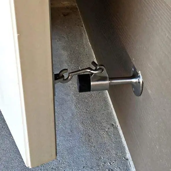 Modern Sturdy Stainless Steel Door Stop Safety Windproof Doorstop Heavy Duty Door Stopper with Hook