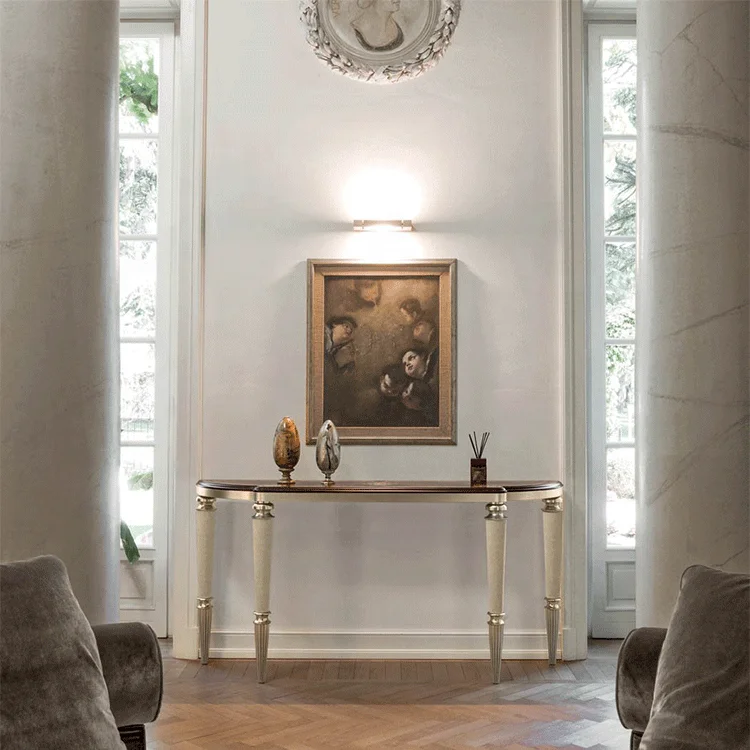 Мебель для Холла отеля, стол для стола, металлический матовый черный и кожаный консольный стол для декора лобби, подставка для цветов