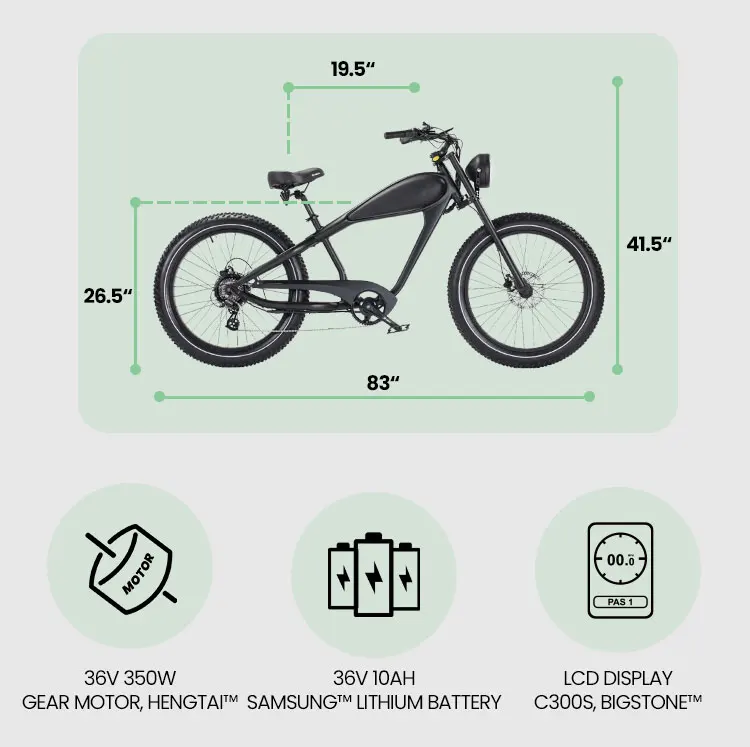 OEM  Most Popular 250w 500w 750w 1000W 36v 48v 52v Hub Motor Lithium Battery Retro Chopper Fast Electric Vintage Bike