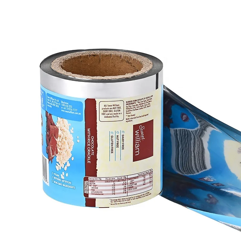 Printing  Food Grade Clear Plastic Film Roll For Packaging Plastic Cup Sealing Roll Film