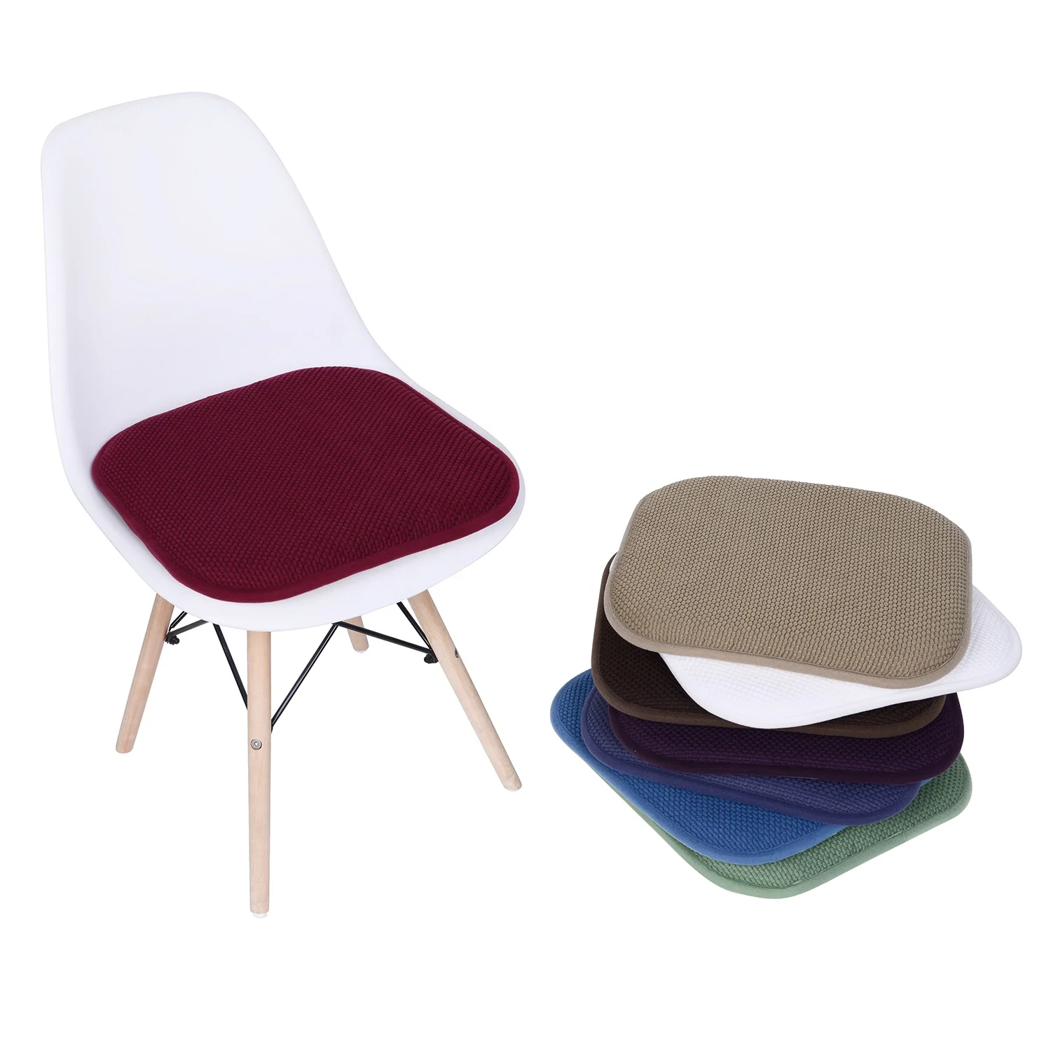
Corn Grain Fabric Memory Foam Back Seat Rocking Chair Pads Cushions 