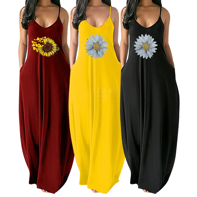 Женское Плиссированное Платье Макси без рукавов, повседневное элегантное платье на бретелях-спагетти с цветочным принтом