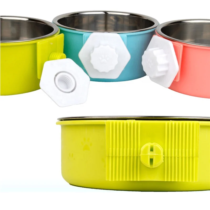 Подвесные миски из нержавеющей стали 2020 для собак, миска для кормления, миска для питомцев, контейнер для еды для собак и кошек, миска для воды