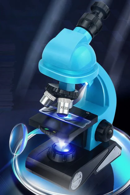 Microscope for Kids Dual Light Microscope Science Kit for Beginners Educational STEM Toy Magnification Prepared and Blank Slides
