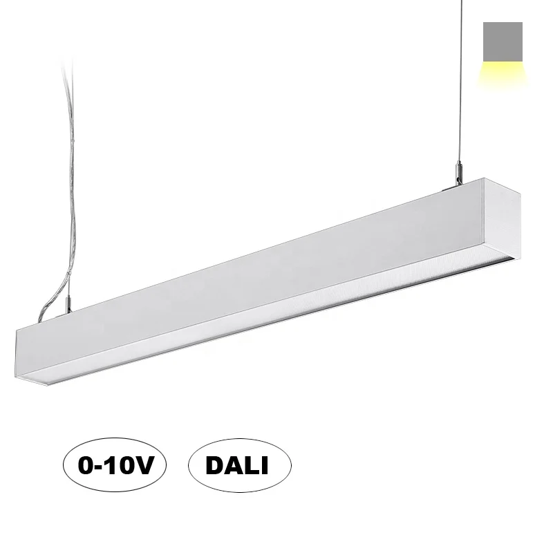 DALI Suspended Recessed Fixture Led Linear Light Linkable System Surface Suspended Ceiling Pendant Aluminum Housing Linear Light