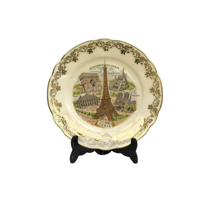 custom ceramic souvenir home decor round  plate (235295262)