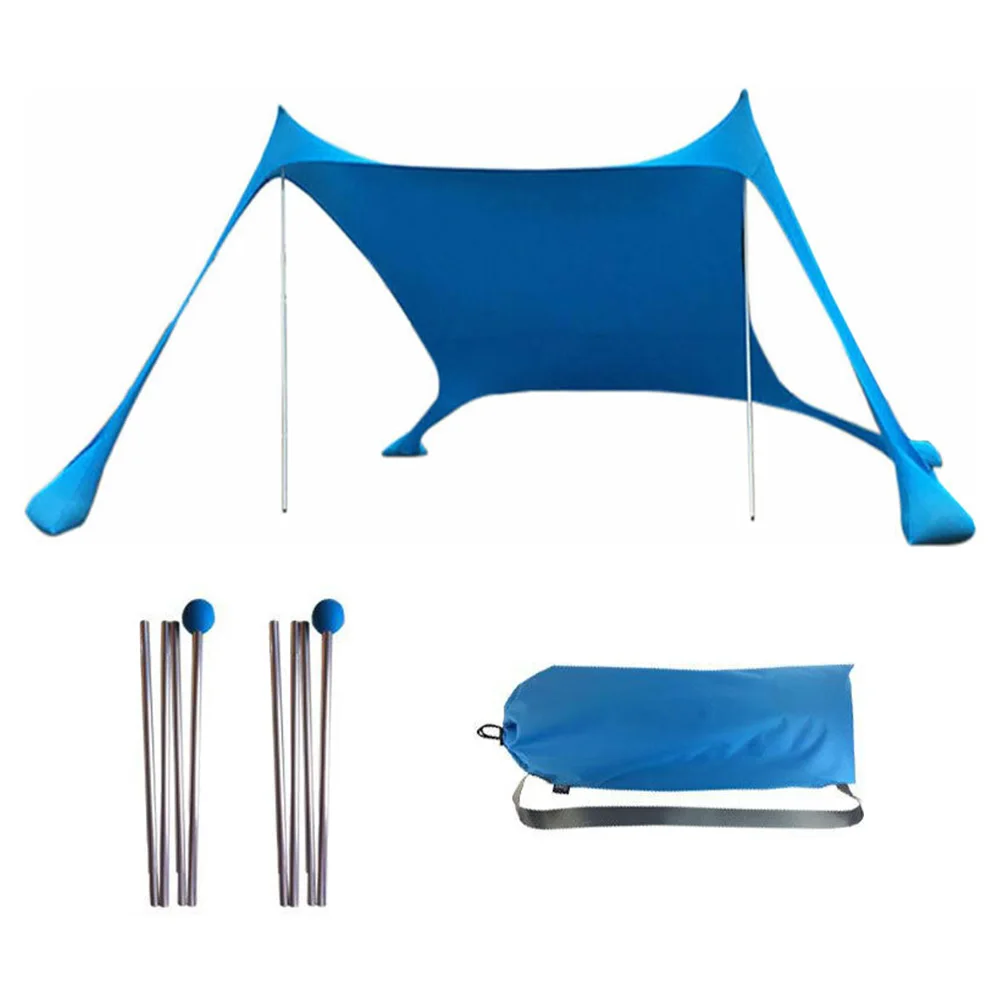 Summer Beach Tent Outdoor Sun Shelter Beach Shade Canopy Tent Easy Build Beach Tent with Carry Bag