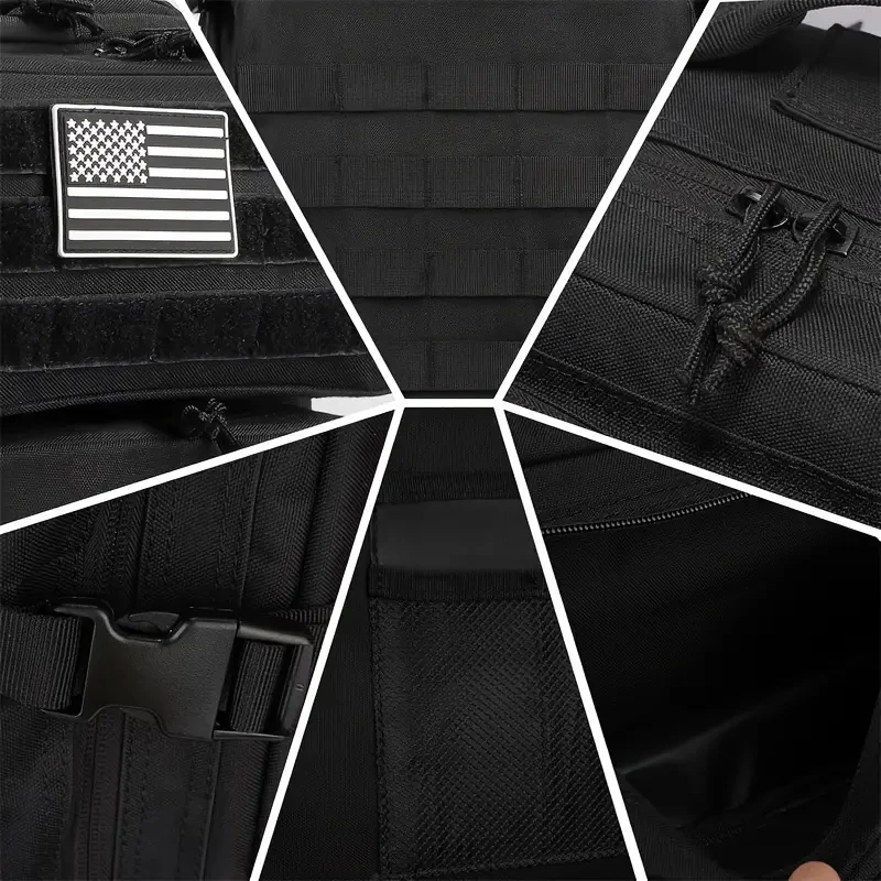 45L Large Capacity Backpack Molle Bag for Outdoor Sports Waterproof Survival Pack Storage Climbing Hiking Cycling
